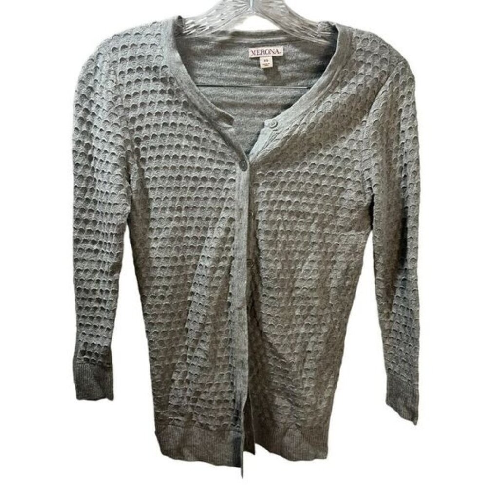 MERONA Gray‎ Knit Merona Button Down Cardigan XS